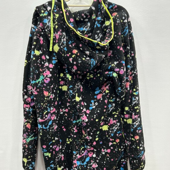 NEW Chubbies Mens The Brunch Wrap Supreme Black Neon Splatter Fleece Onesie Sz L - Picture 11 of 11